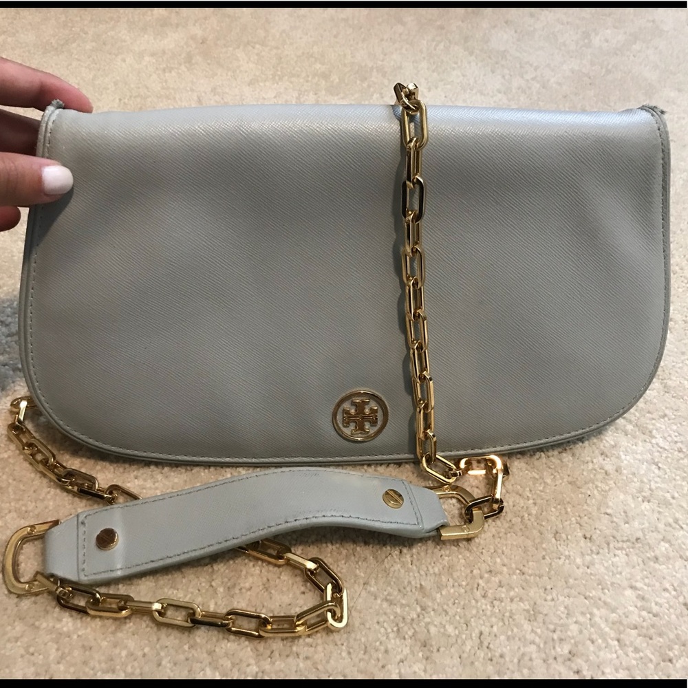 Tory Burch crossbody light blue purse